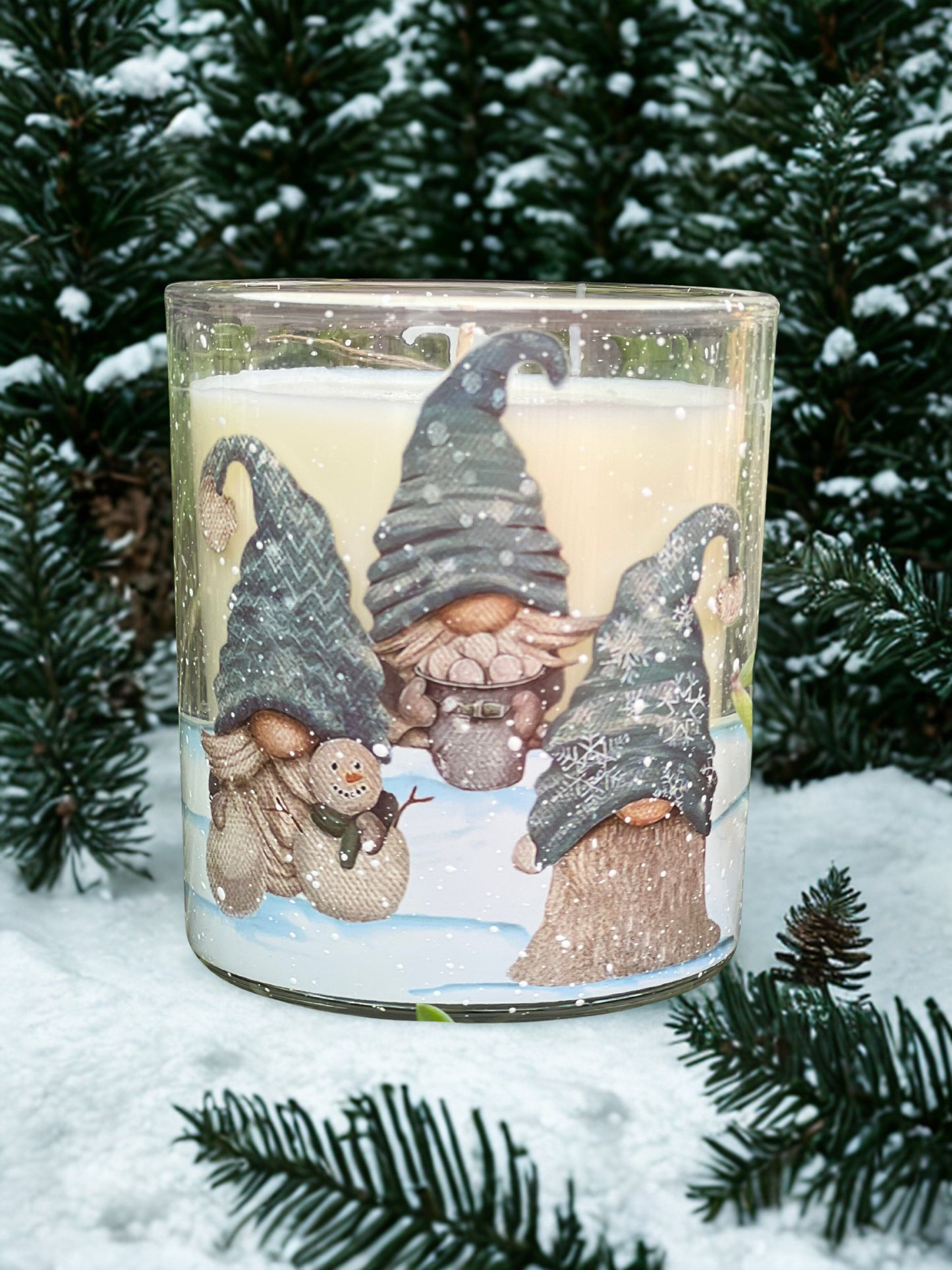 Gnome Christmas Candle sml