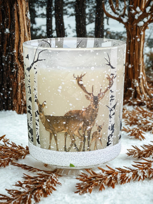 Deer Christmas Candle sml